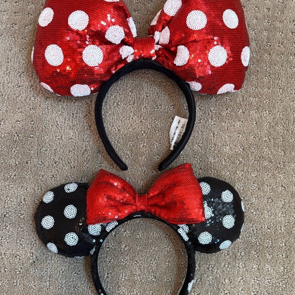 Disney Red and Black Polka Dot Hair Accessories